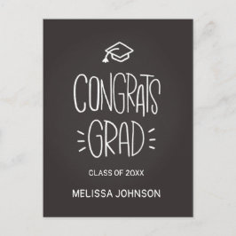 Briefkaart afstuderen begroeten