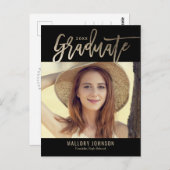 Briefkaart Afstuderen penseelkleurig glimmer bewer (Voorkant / Achterkant)