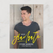 Briefkaart Afstuderen penseelteken bewerkbaar teke (Voorkant)