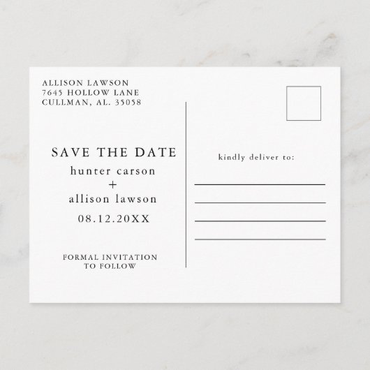 Briefkaart | Agenda sparen de Datum (Achterkant)