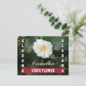 Briefkaart Alabama State Flower Camellia (Staand voorkant)
