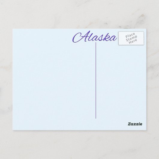 Briefkaart - ALASKA (Achterkant)