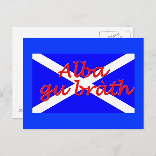 briefkaart "Alba gu brath" (Voorkant / Achterkant)