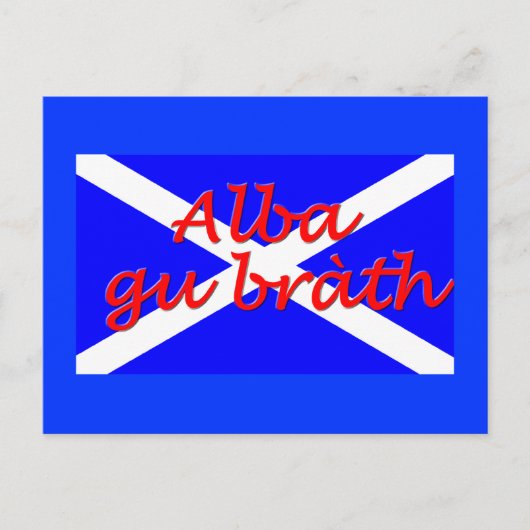 briefkaart "Alba gu brath" (Voorkant)