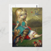briefkaart "Alice and the Bosch Birds" (Voorkant / Achterkant)