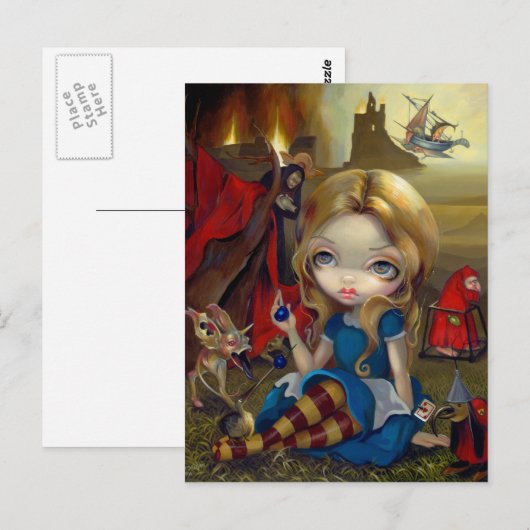briefkaart "Alice en de Bosch Monsters" (Voorkant / Achterkant)