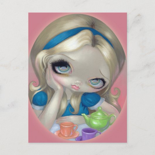 briefkaart "Alice's Tea Party" (Voorkant)