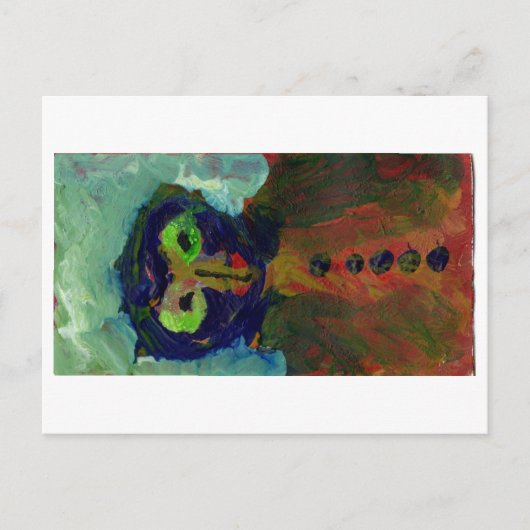 Briefkaart Alien/owl (Voorkant)