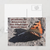 Briefkaart Alle vlinders rusten gedicht van Ladee  (Voorkant / Achterkant)