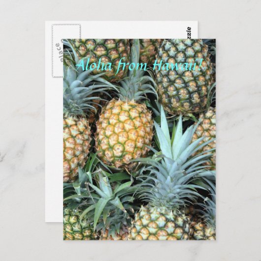 briefkaart "Aloha uit Hawaï" (Voorkant / Achterkant)