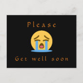 Briefkaart: Alsjeblieft, snel, huilend emoji Briefkaart (Voorkant)