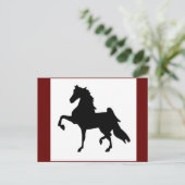 Briefkaart - American Saddlebred Silhoutte (Staand voorkant)