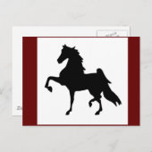 Briefkaart - American Saddlebred Silhoutte (Voorkant / Achterkant)