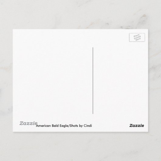 Briefkaart Amerikaanse Bald Eagle (Achterkant)