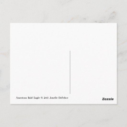 Briefkaart Amerikaanse Bald Eagle (Achterkant)