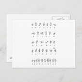 Briefkaart-Amerikaanse gebarentaal Briefkaart (Voorkant / Achterkant)