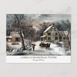 Briefkaart - AMERIKAANSE HOMESTEAD : Winter