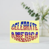 Briefkaart Amerikaanse vlag nr. 1 vieren (Staand voorkant)