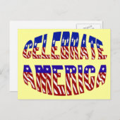 Briefkaart Amerikaanse vlag nr. 1 vieren (Voorkant / Achterkant)