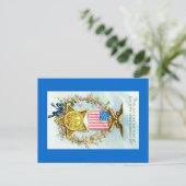 Briefkaart - Amerikaanse vlag Star Eagle (Staand voorkant)