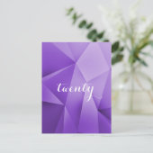 Briefkaart Amethyst Jewel Tones Table Number (Staand voorkant)