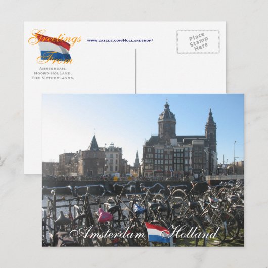Briefkaart Amsterdam (Voorkant / Achterkant)