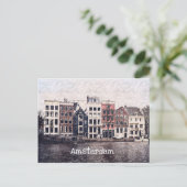 Briefkaart Amsterdam Houses (Staand voorkant)