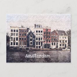 Briefkaart Amsterdam Houses