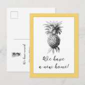 Briefkaart  ananas Verplaatsingsaankondiging (Voorkant / Achterkant)