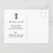 Briefkaart  ananas Verplaatsingsaankondiging (Achterkant)