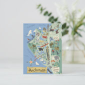 Briefkaart Anchorage Map (Staand voorkant)