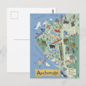 Briefkaart Anchorage Map (Voorkant / Achterkant)