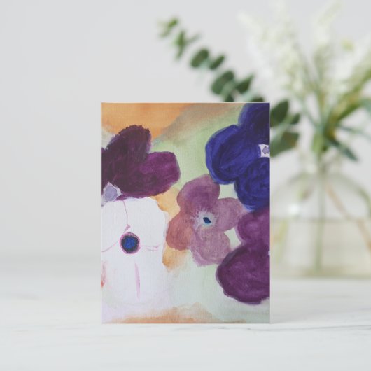 Briefkaart Anemone Spring Flowers (Staand voorkant)