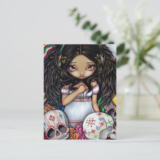 briefkaart "Angel de los Muertos" (Staand voorkant)