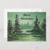 Briefkaart Ann Hayes Groen bos schilderen (Voorkant / Achterkant)