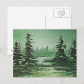 Briefkaart Ann Hayes Groen bos schilderen (Voorkant / Achterkant)