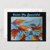 Briefkaart Ann Hayes Pixie Painting (Voorkant / Achterkant)