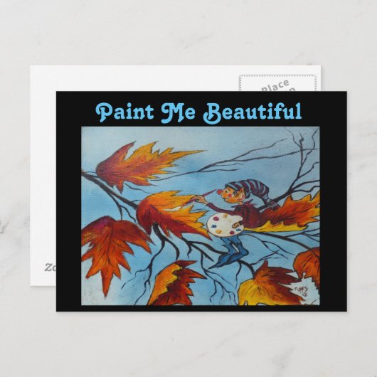 Briefkaart Ann Hayes Pixie Painting (Voorkant / Achterkant)