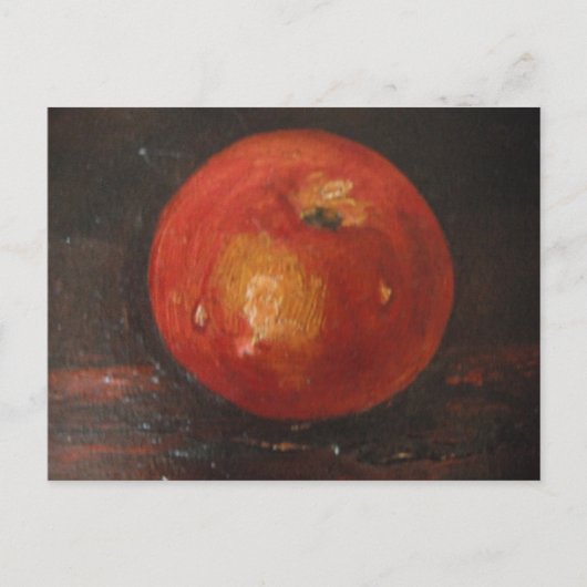Briefkaart Ann Hayes schilderend Apple (Voorkant)