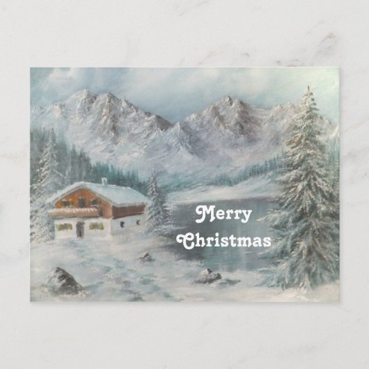 Briefkaart Ann Hayes schildert de Beierse sneeuwdr (Voorkant)