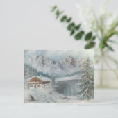 Briefkaart Ann Hayes schildert de Beierse sneeuwdr (Staand voorkant)