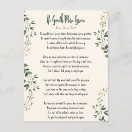 Briefkaart Annie Johnson Flint geeft meer genade