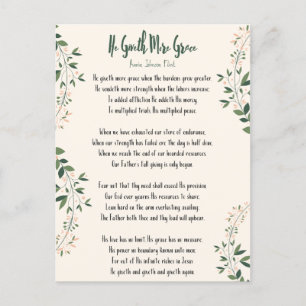 Briefkaart Annie Johnson Flint geeft meer genade