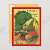 Briefkaart Antiek Burt Co groentezaad (Voorkant / Achterkant)