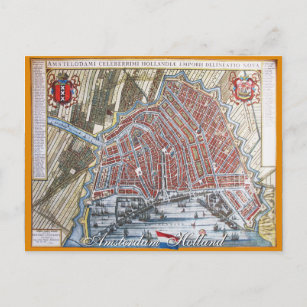 Briefkaart Antiek kaart Amsterdam