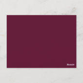 Briefkaart Antiek-klok-tabelnummer, Fuchsia (Achterkant)