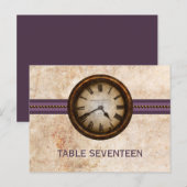 Briefkaart Antiek Kloktabel Aantal, Paars (Voorkant / Achterkant)