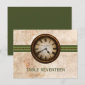Briefkaart Antiek kloktabelnummer, groen (Voorkant / Achterkant)
