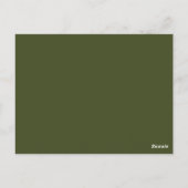 Briefkaart Antiek kloktabelnummer, groen (Achterkant)