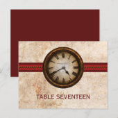 Briefkaart Antiek kloktabelnummer, rood (Voorkant / Achterkant)